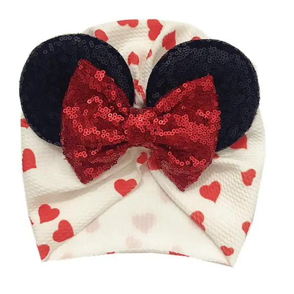 Minnie ears turban in texture fabric