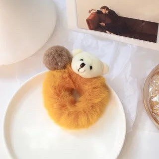 Teddy fur scrunchie