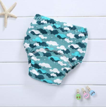 Premium 6 layer absorbent muslin Training pants for toilet training babies - Green - Medium (12-14 kgs)