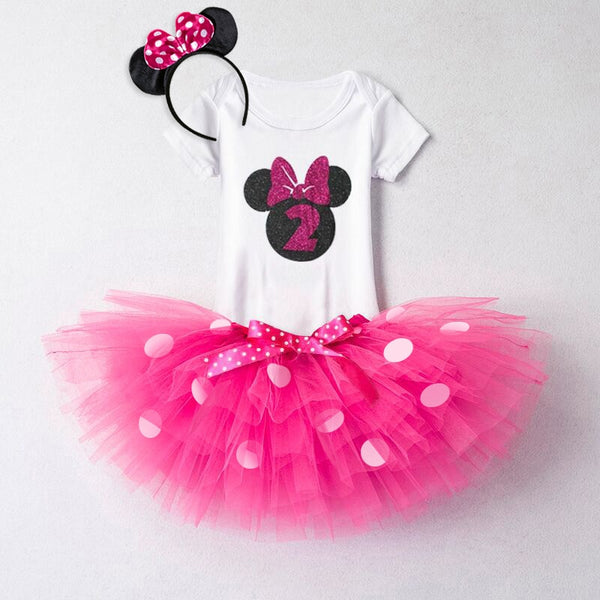 Second birthday dress - minnie mouse theme