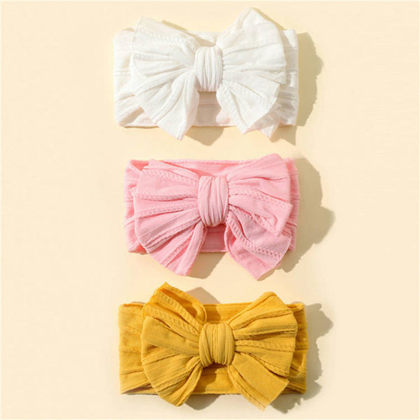 Pack of 3 headbands with large knot bows - style 1
