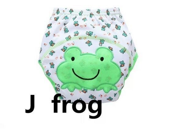 Economy 4 layer cotton Training pants for toilet training babies - Frog - Medium (12-14 kgs)