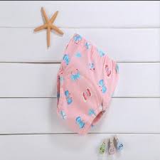 Premium 6 layer absorbent muslin Training pants for toilet training babies - Pink butterflies - Medium (12-14 kgs)