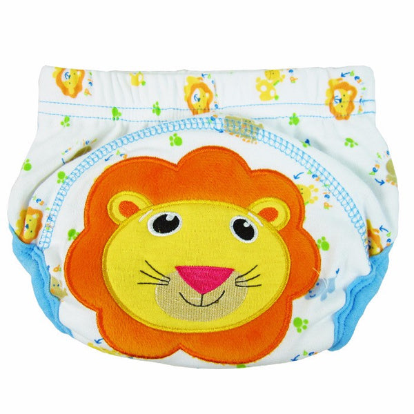 Economy 4 layer cotton Training pants for toilet training babies - Lion - Medium (12-14 kgs)