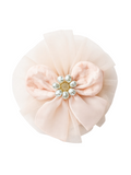 Lace Bow with Pearl Flower fascinator hairclip