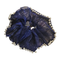 Hanky scrunchie with pearls