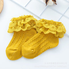 Ankle length frilly socks