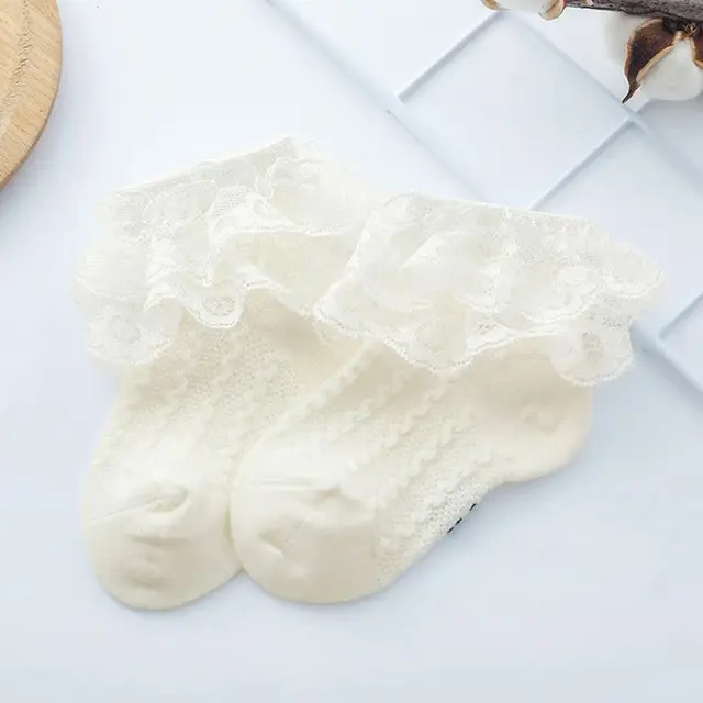 Ankle length frilly socks