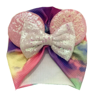 Minnie ears turban in texture fabric