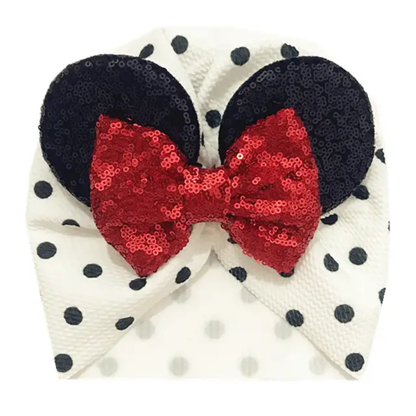 Minnie ears turban in texture fabric