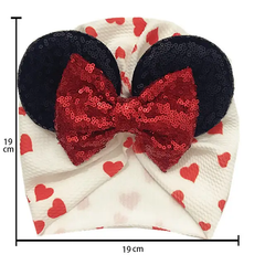 Minnie ears turban in texture fabric