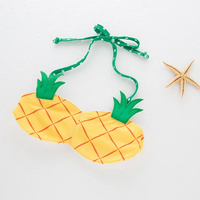 Pineapple print Bikini with matching hat