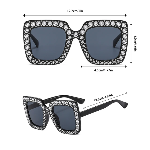 Oversized embellished sunglasses