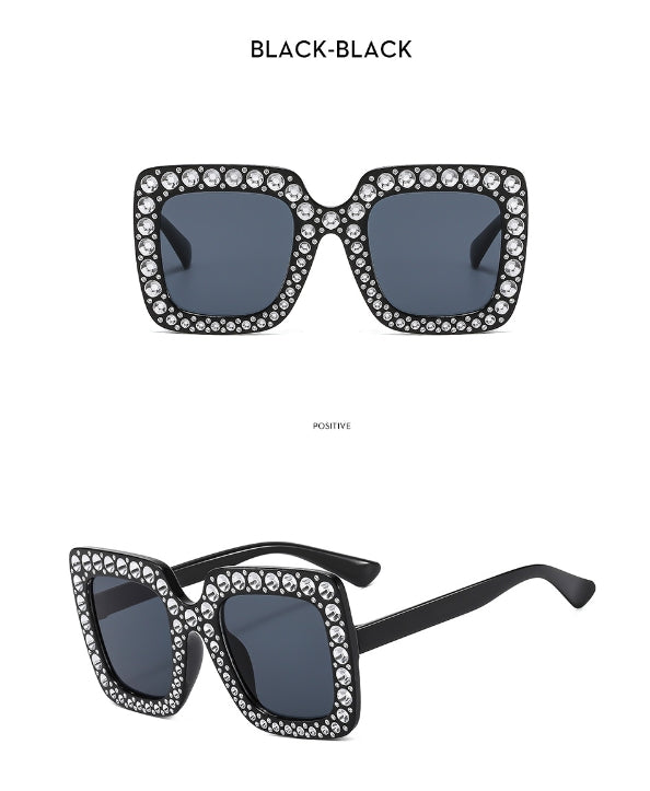 Oversized embellished sunglasses