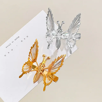 Metallic Fluttering butterfly hairclip