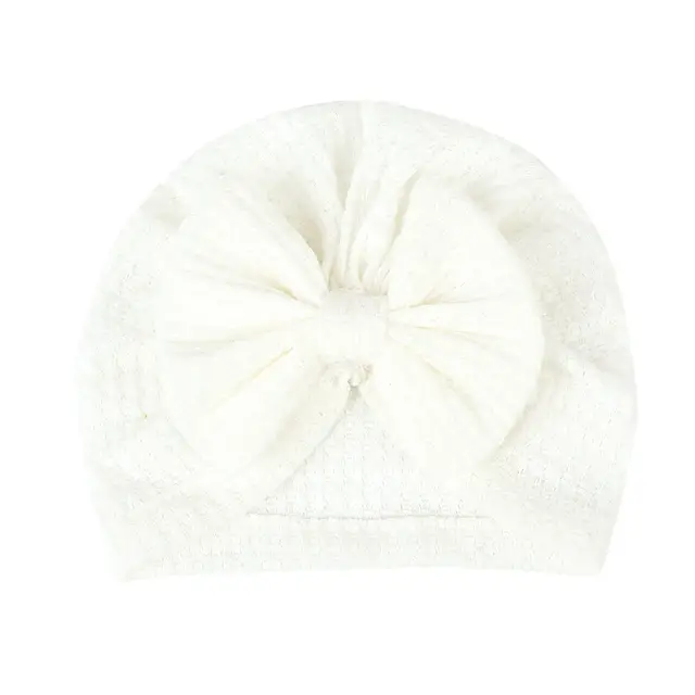 Waffle turban with large bow