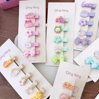 Pack of 5 soft baby hairclips (New style)