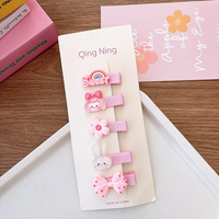 Pack of 5 soft baby hairclips (New style)