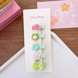 Pack of 5 soft baby hairclips (New style)