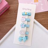 Pack of 5 soft baby hairclips (New style)