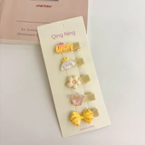 Pack of 5 soft baby hairclips (New style)