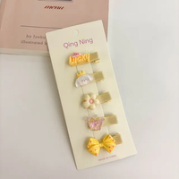 Pack of 5 soft baby hairclips (New style)