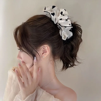 Retro black and white scrunchies