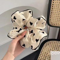 Retro black and white scrunchies