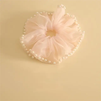 Hanky scrunchie with pearls