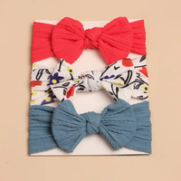 Pack of 3 headbands with large knot bows - style 9