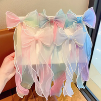 Organza bow- with pearls