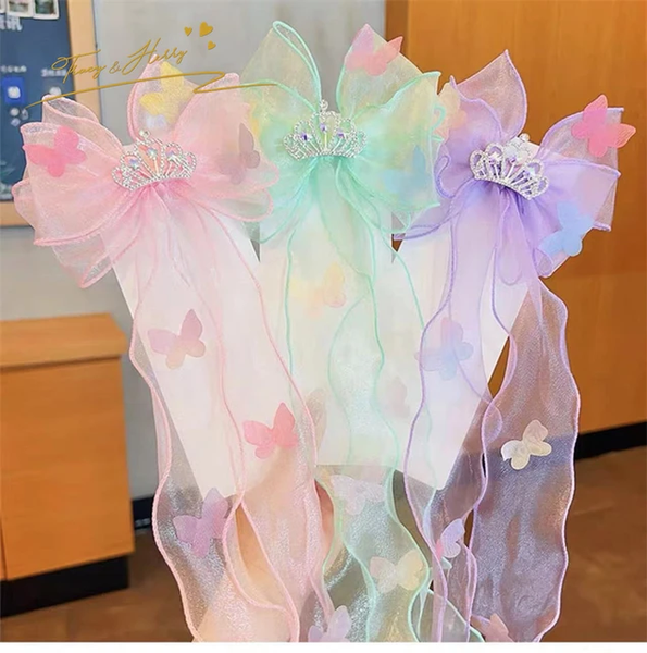 Organza bow- with butterfly