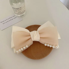 big bow with pearls line