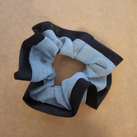 Solid chiffon scrunchies with satin border