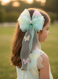 Organza fascinator bow- with butterfly