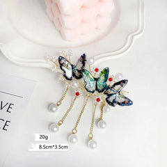 Crystal butterflies buckle with hangings