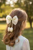 Medium fascinator organza tulip bow
