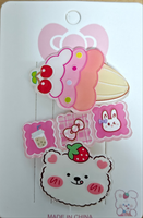 Pack of 3 acrylic kids hairclips