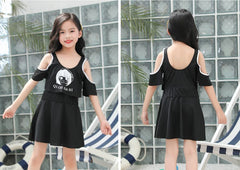 Girls swim dress with inbuilt shorts