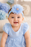 Fascinator large ombre flower baby headband