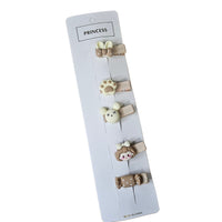 Pack of 5 nude soft baby hairclips (style 2)