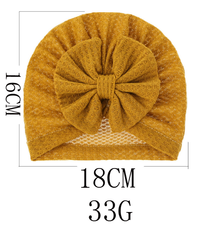 Waffle turban with large bow