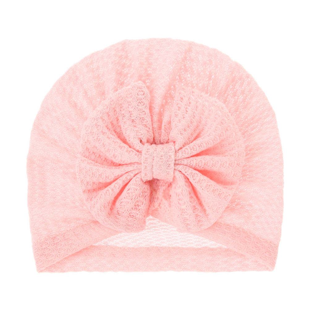 Waffle turban with large bow