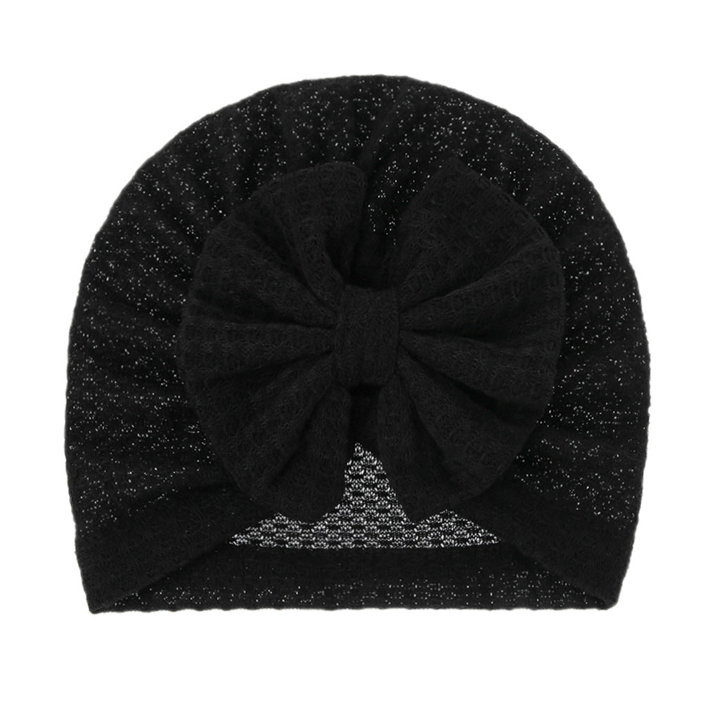 Waffle turban with large bow