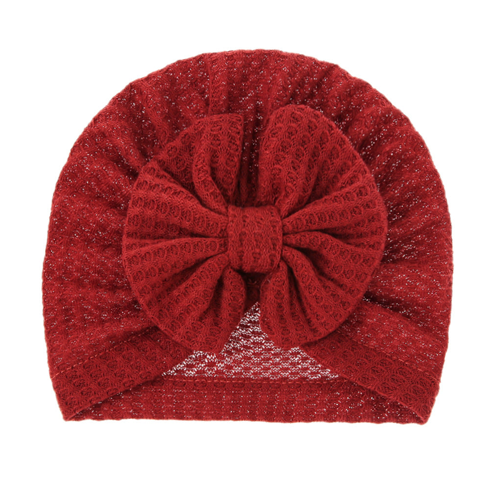 Waffle turban with large bow