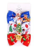 Set of 3 christmas bow clips