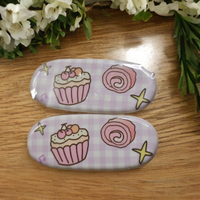 Pair of cupcake hairclips