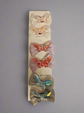 Pack of 6 mini bows with acrylic butterfly - style 1