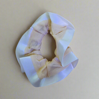 Solid chiffon scrunchies with satin border