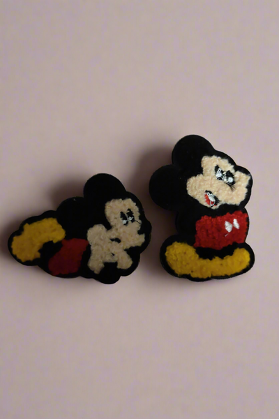 Pair of crochet mickey tictac pins - style 3